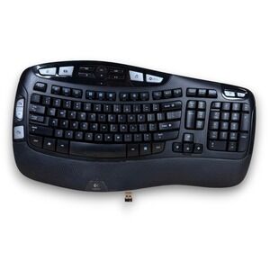 Logitech K350 Y-RBN90 Wireless Wave Ergonomic Keyboard With USB Dongle Tested